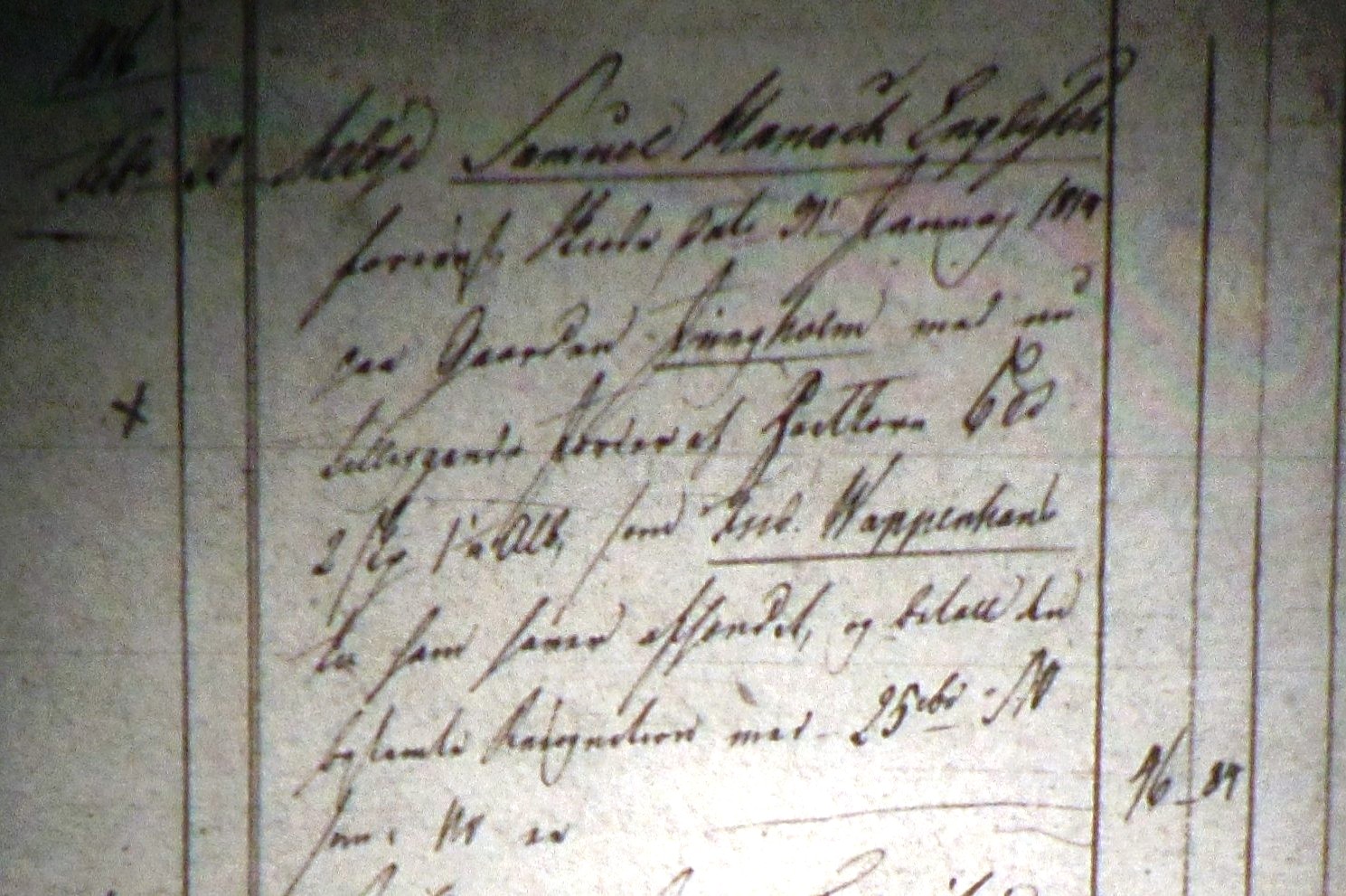 Fæste Designation 1816 - Samuel Hanach English