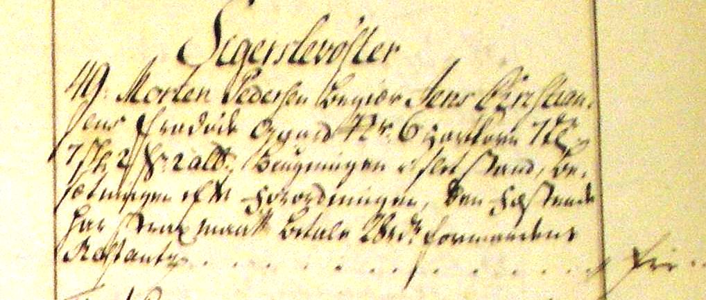Fæste Designation 1740 - Morten Pedersen