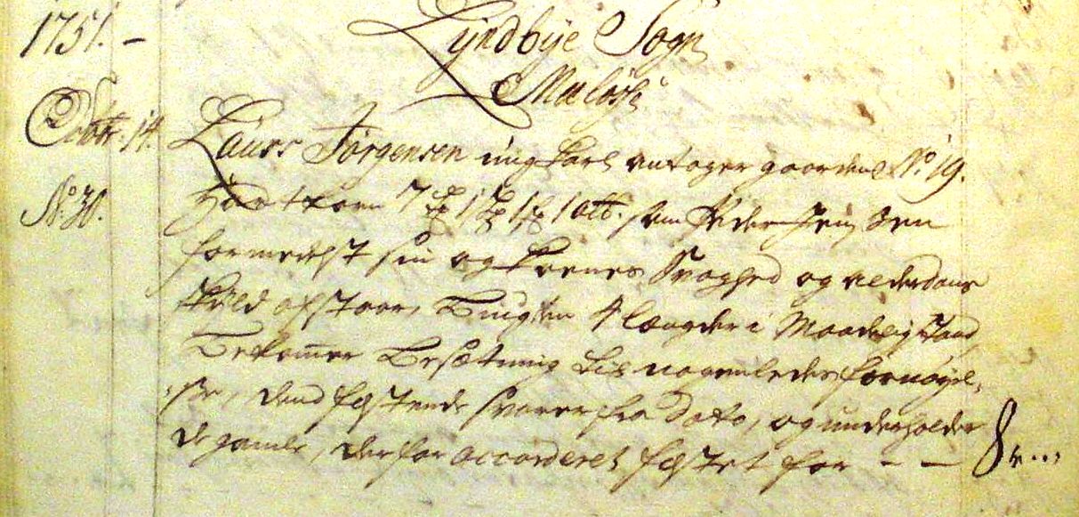 Fæste Designation 1751 - Laurs Jørgensen