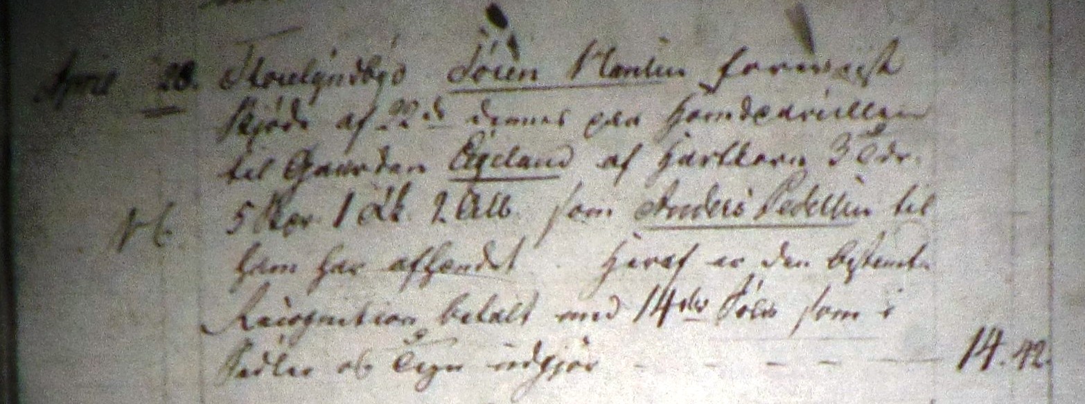 Fæste Designation 1829 - Søren Hansen