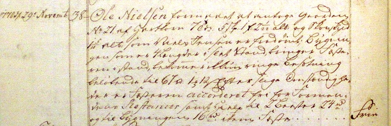 Fæste Designation 1771 - Ole Nielsen